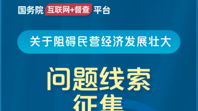 白丝小女生被男孩操国务院“互联网+督查”平台公开征集阻碍民营经济发展壮大问题线索